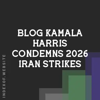 Kamala Harris Condemns 2026 Iran Strikes: ‘An Unnecessary Gamble’ | Logo - Indexof